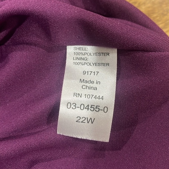 Jessica London Purple Sleeveless Relaxed Dress - Picture 4 of 4